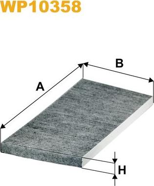 Pemebla WIXWP10358 - Фільтр, повітря у внутрішній простір autocars.com.ua
