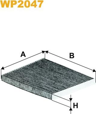 Pemebla WIXWP2047 - Фільтр, повітря у внутрішній простір autocars.com.ua