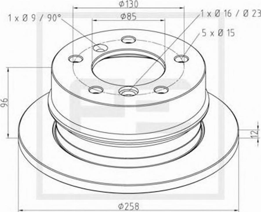 PETERS 016.290-00A - Тормозной диск avtokuzovplus.com.ua