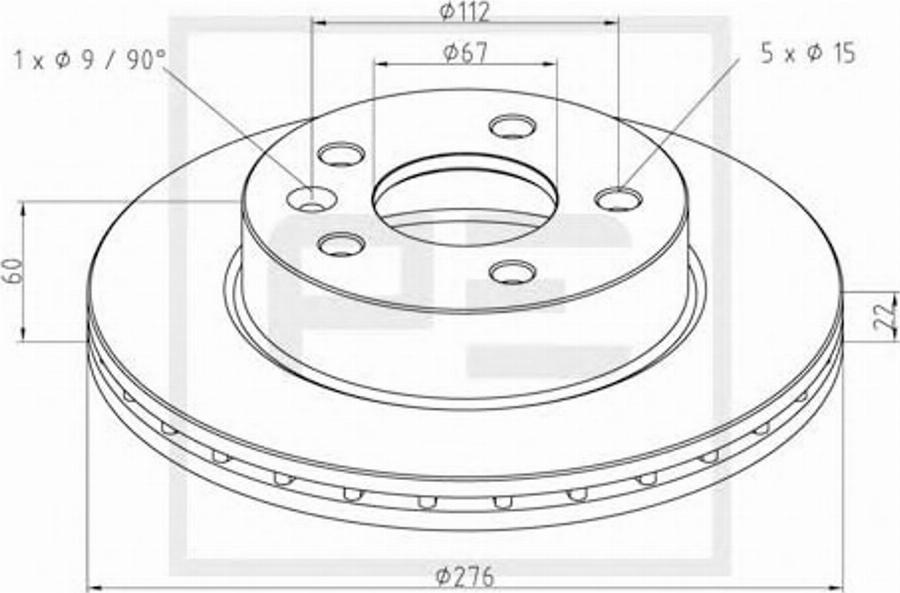 PETERS 016.654-00A - Гальмівний диск autocars.com.ua