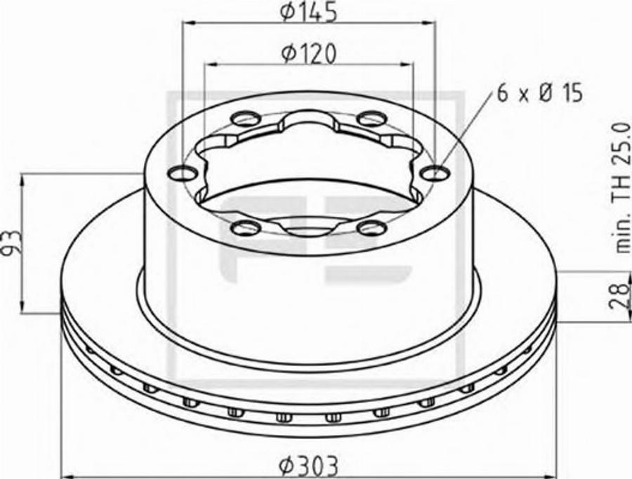 PETERS 016.679-00A - Гальмівний диск autocars.com.ua