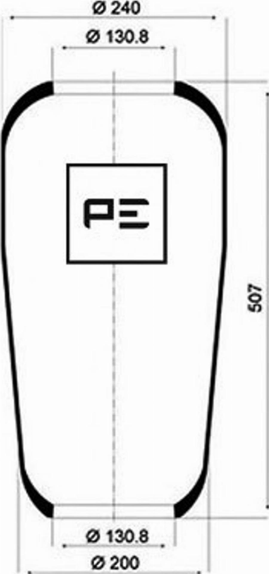 PE Automotive 08401370A - Кожух пневматичної ресори autocars.com.ua