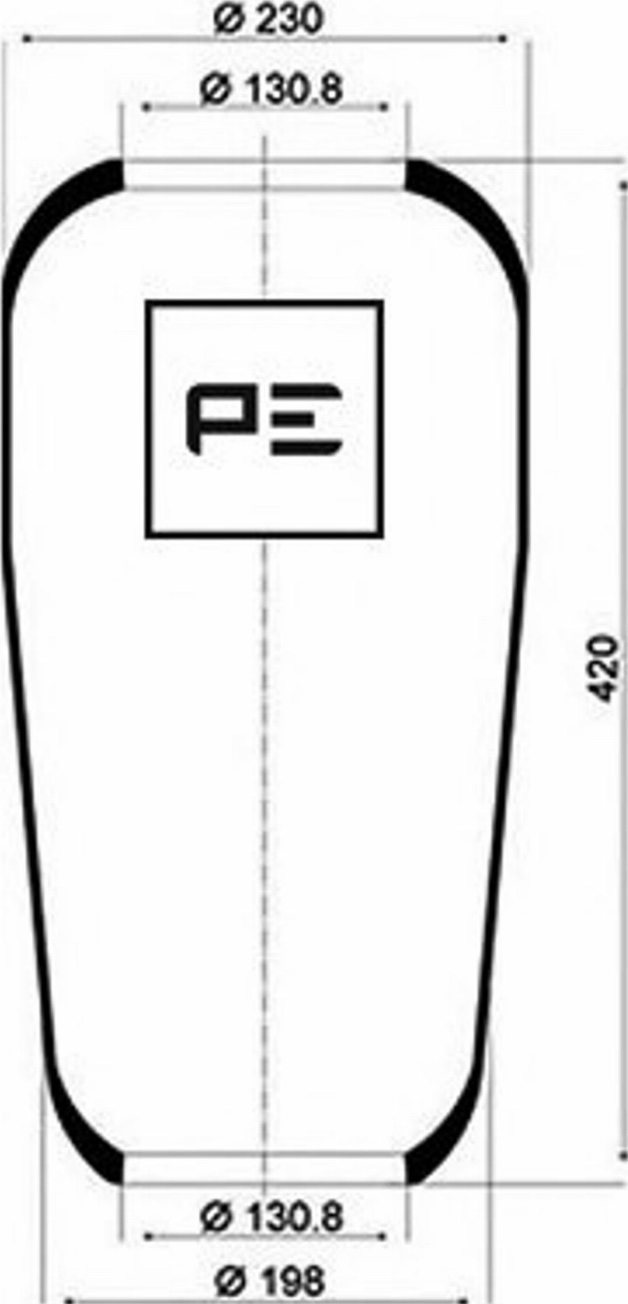 PE Automotive 08406270A - Кожух пневматичної ресори autocars.com.ua