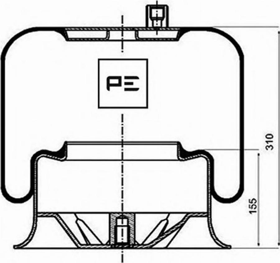 PETERS 084.111-73A - Кожух пневматичної ресори autocars.com.ua