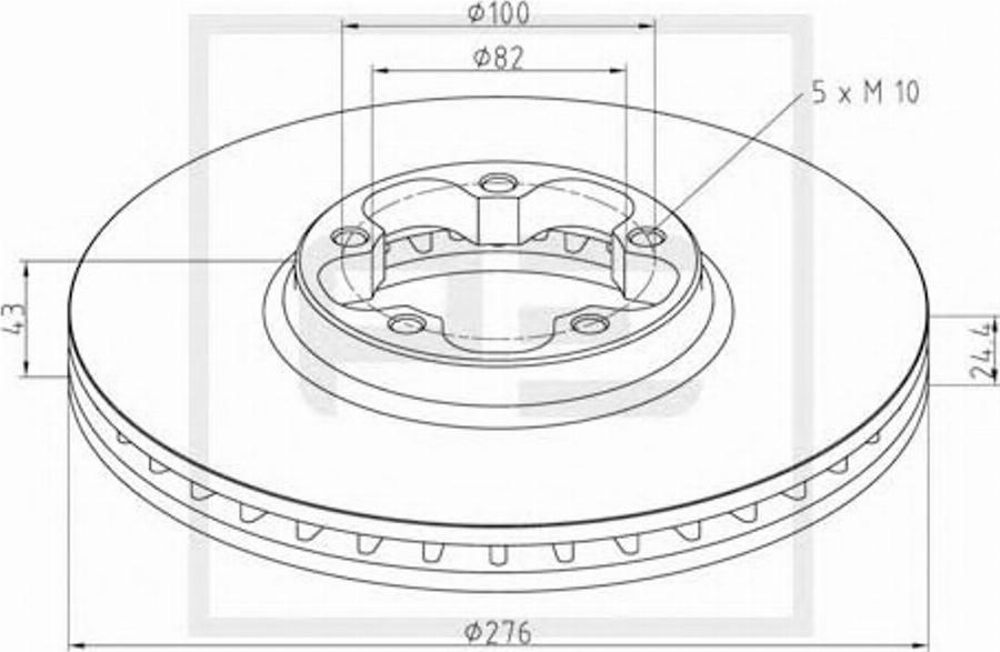 PETERS 116.008-00A - Гальмівний диск autocars.com.ua