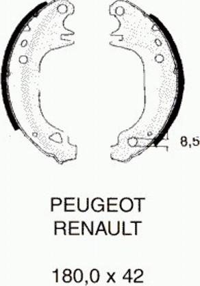 Pex 6.051 - Комплект гальм, барабанний механізм autocars.com.ua