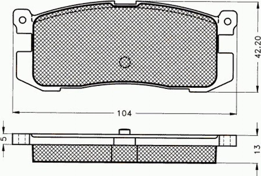 Pex 7003 - Тормозные колодки, дисковые, комплект avtokuzovplus.com.ua