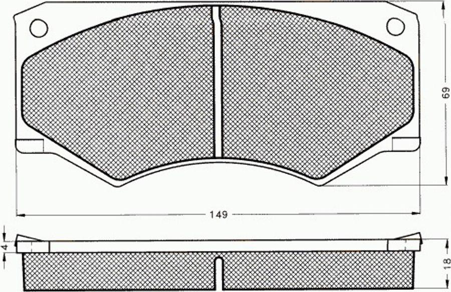 Pex 7018 - Тормозные колодки, дисковые, комплект avtokuzovplus.com.ua