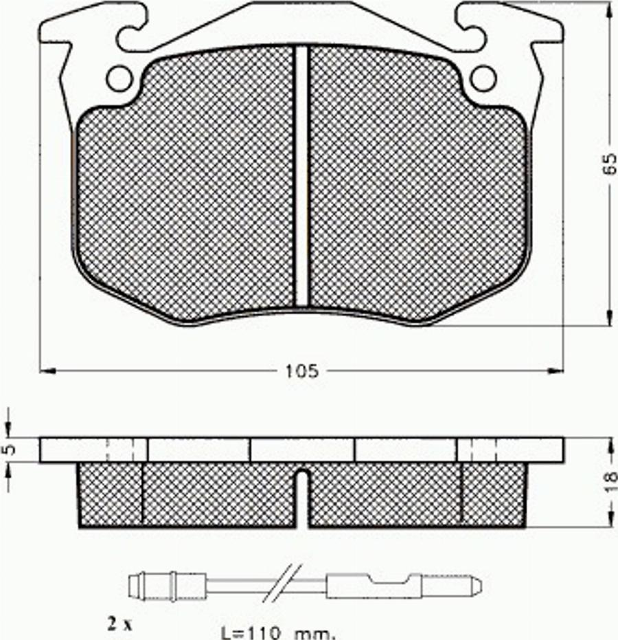 Pex 7038 - Тормозные колодки, дисковые, комплект avtokuzovplus.com.ua