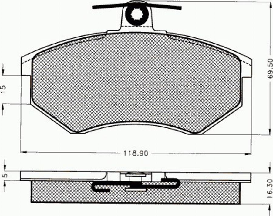 Pex 7053 - Тормозные колодки, дисковые, комплект autodnr.net