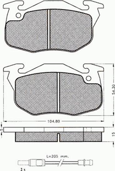 Pex 7.058 - Тормозные колодки, дисковые, комплект autodnr.net