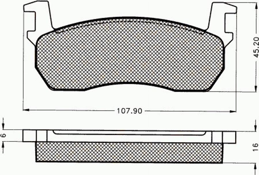 Pex 7060 - Тормозные колодки, дисковые, комплект avtokuzovplus.com.ua