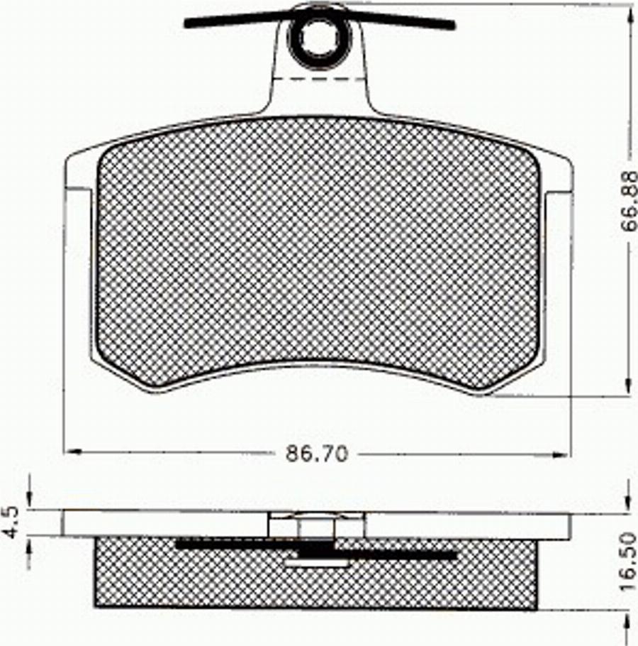 Pex 7068 - Тормозные колодки, дисковые, комплект avtokuzovplus.com.ua