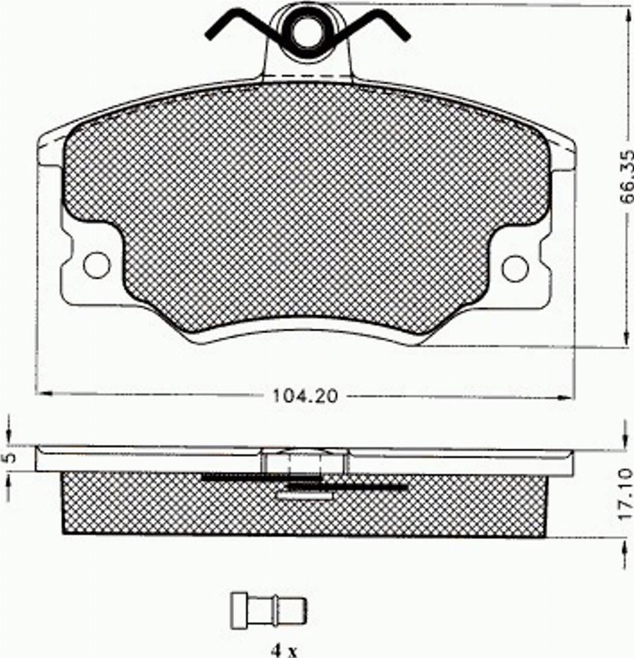 Pex 7069 - Тормозные колодки, дисковые, комплект avtokuzovplus.com.ua