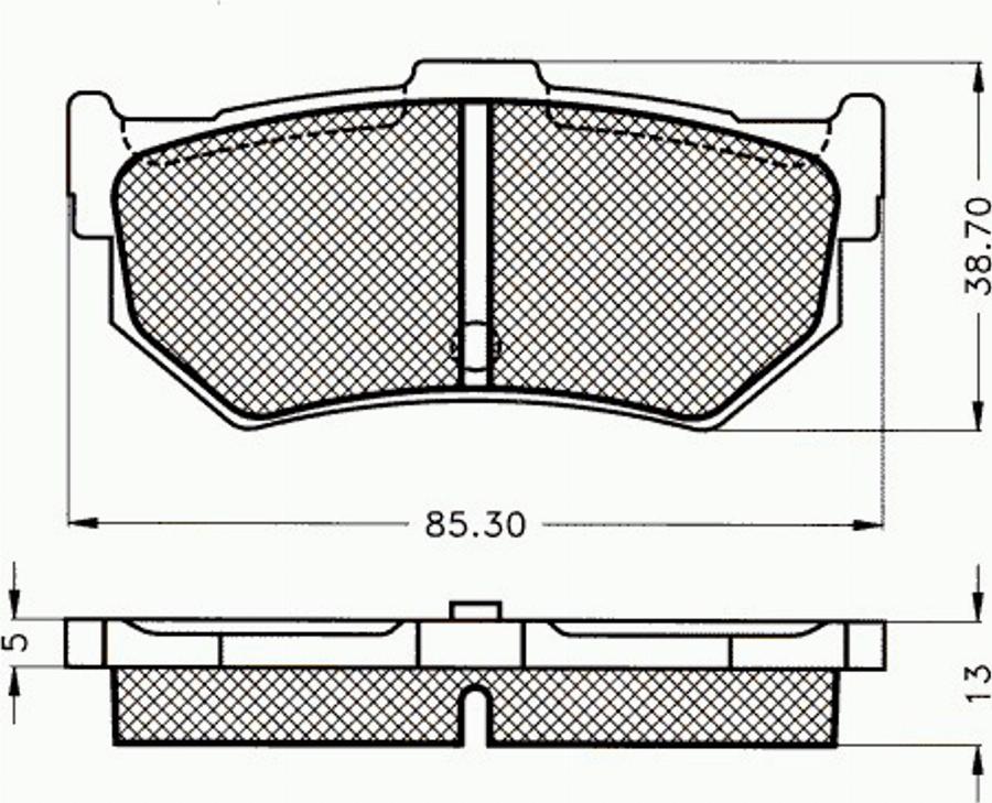 Pex 7075 - Тормозные колодки, дисковые, комплект avtokuzovplus.com.ua