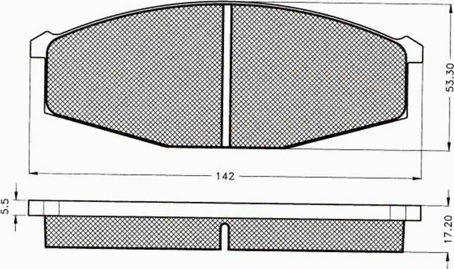 Pex 7.083 - Тормозные колодки, дисковые, комплект avtokuzovplus.com.ua