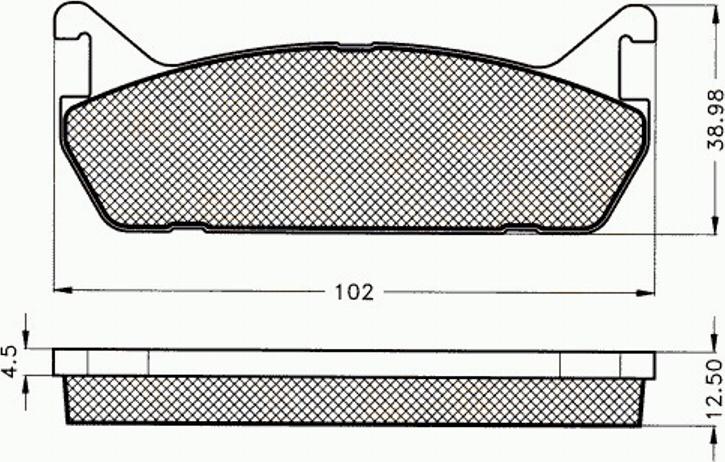 Pex 7121 - Тормозные колодки, дисковые, комплект avtokuzovplus.com.ua