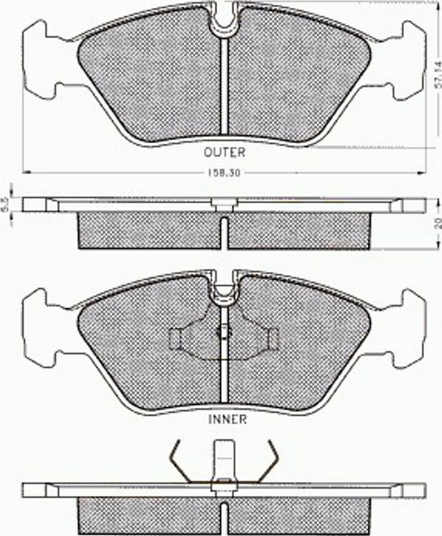 Pex 7156 - Гальмівні колодки, дискові гальма autocars.com.ua