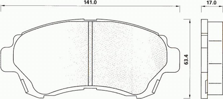 Pex 7158 - Тормозные колодки, дисковые, комплект avtokuzovplus.com.ua