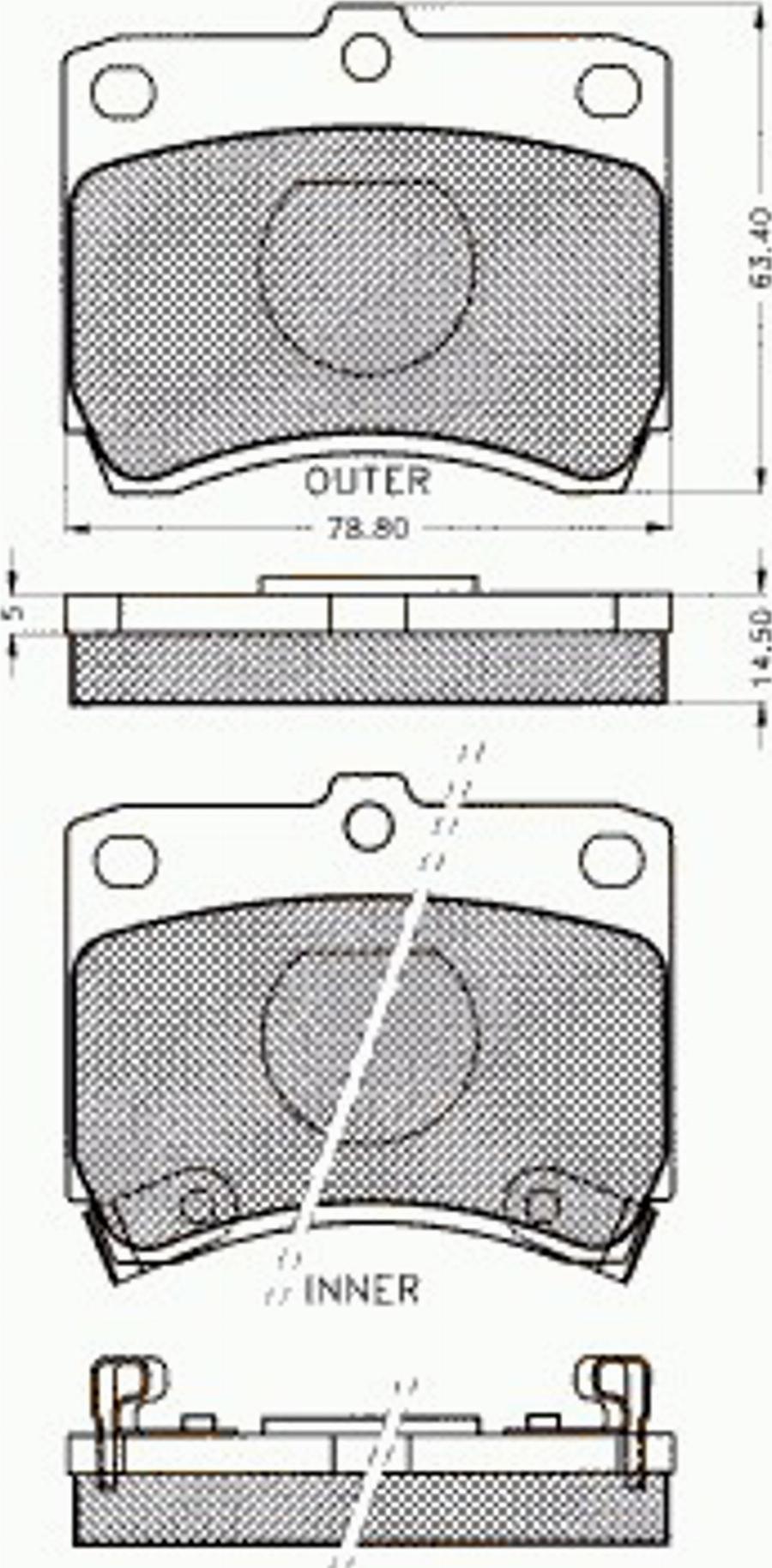 Pex 7177 - Тормозные колодки, дисковые, комплект avtokuzovplus.com.ua