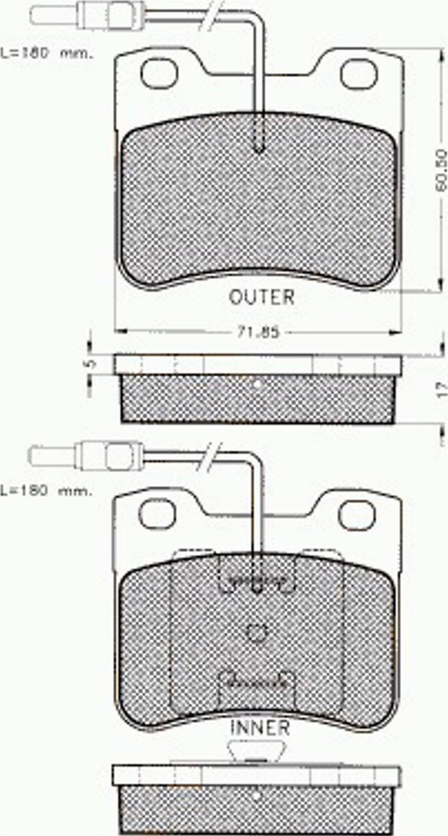 Pex 7186 - Тормозные колодки, дисковые, комплект avtokuzovplus.com.ua