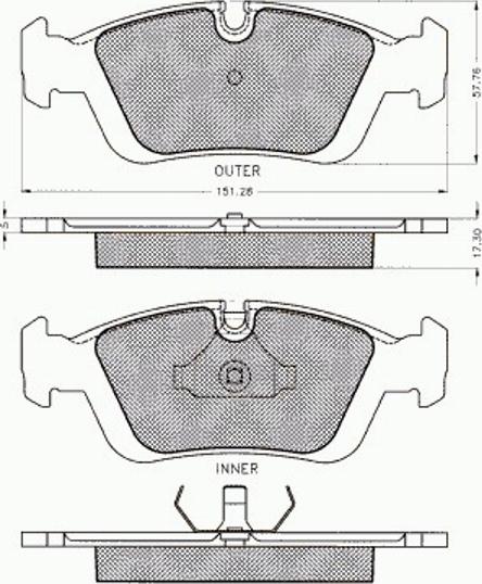 Pex 7195 - Гальмівні колодки, дискові гальма autocars.com.ua