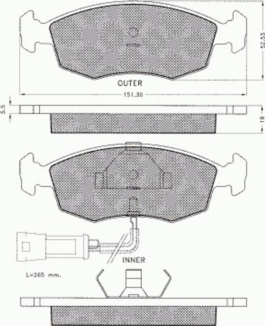 Pex 7215 - Тормозные колодки, дисковые, комплект avtokuzovplus.com.ua