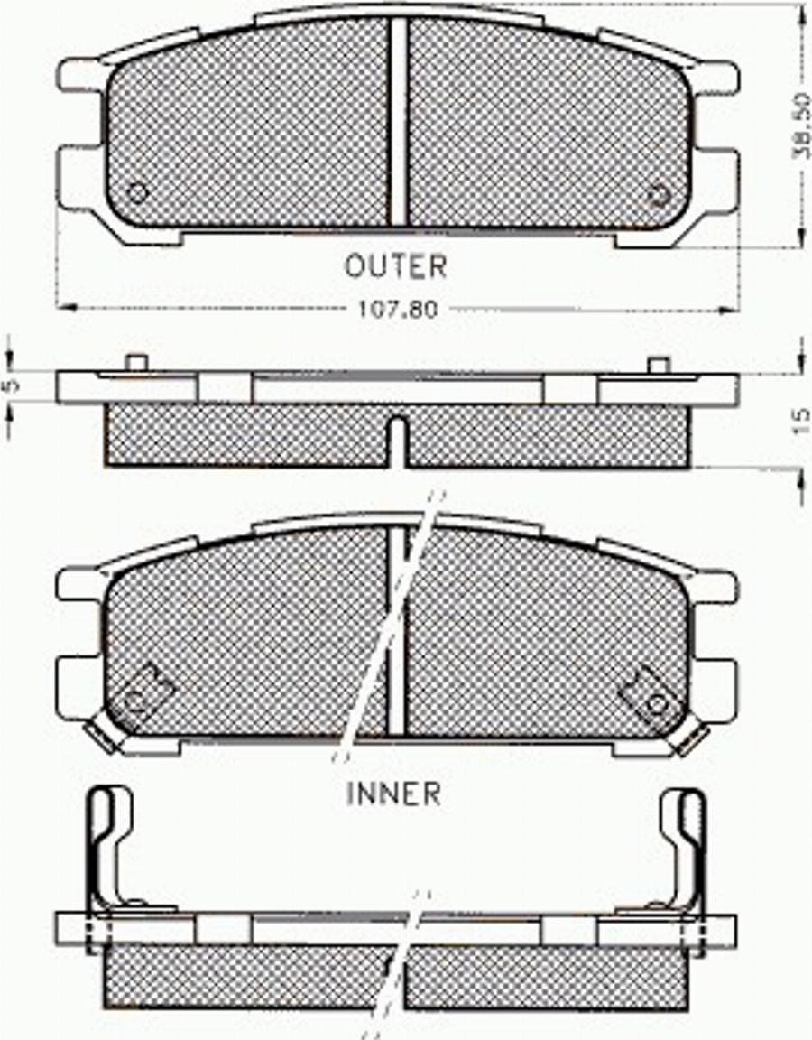 Pex 7221 - Тормозные колодки, дисковые, комплект autodnr.net