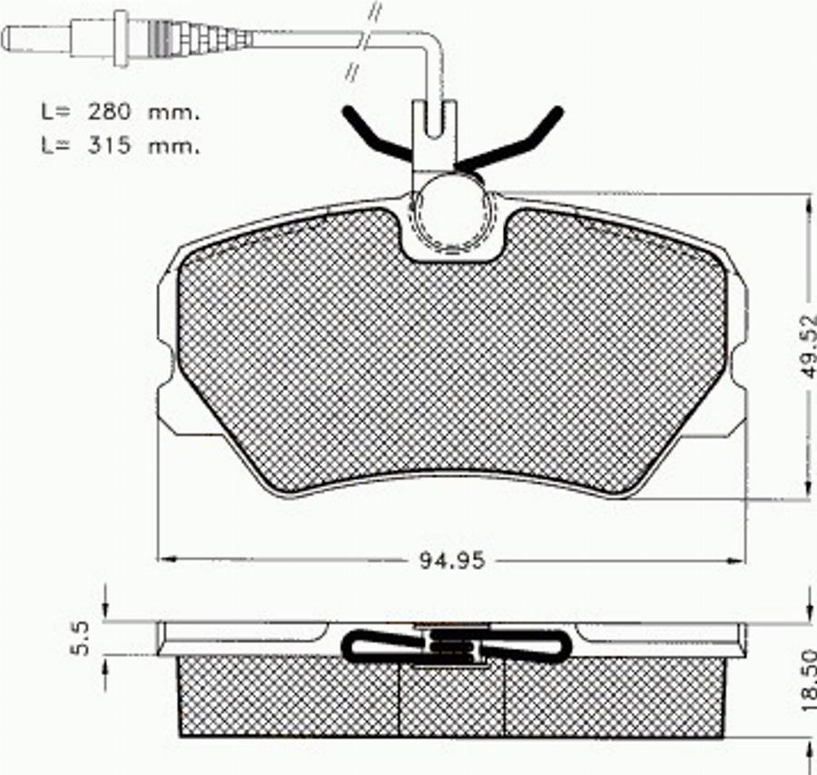 Pex 7252 - Тормозные колодки, дисковые, комплект avtokuzovplus.com.ua