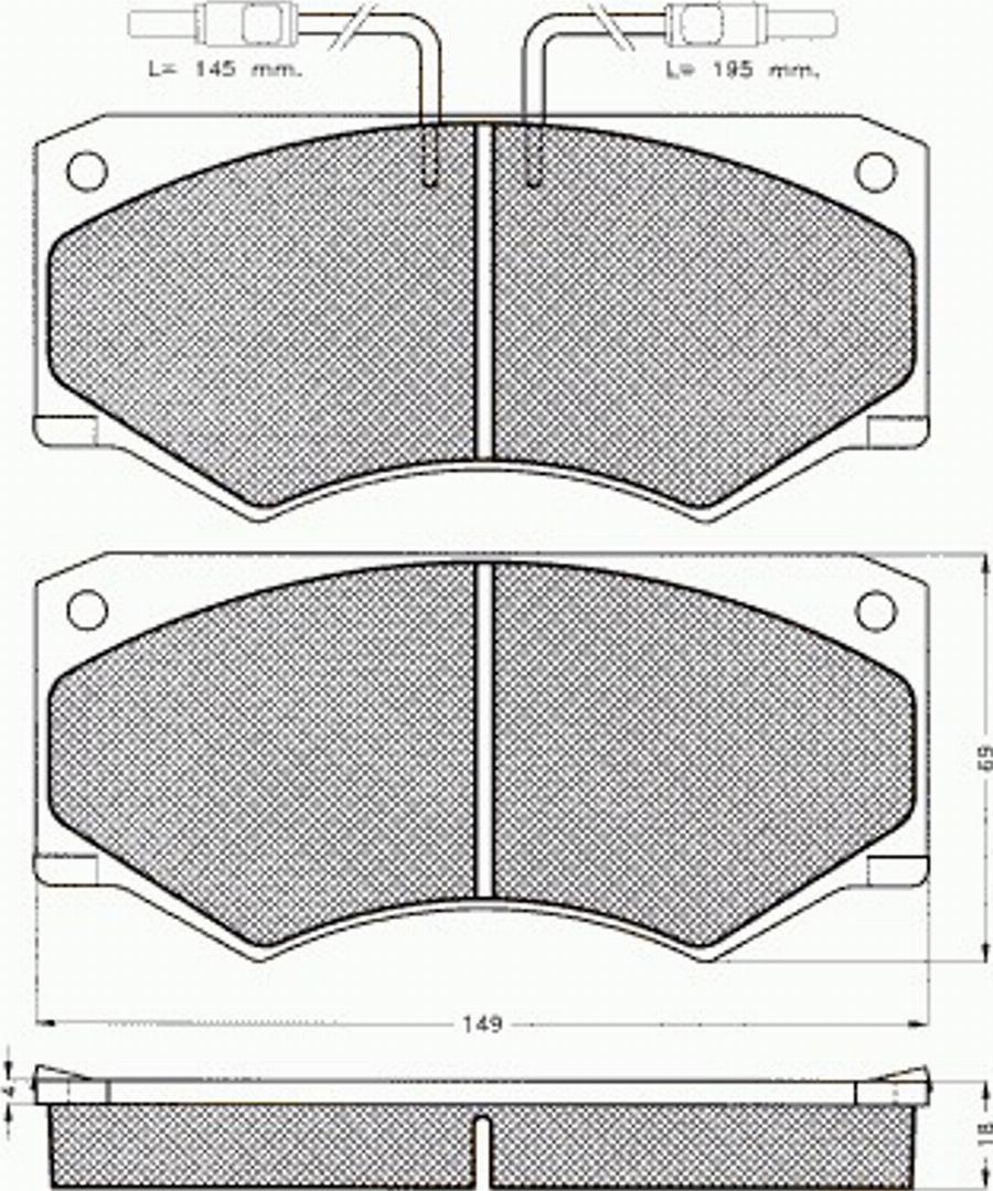 Pex 7257 - Тормозные колодки, дисковые, комплект avtokuzovplus.com.ua