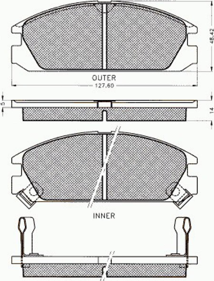 Pex 7264 - Тормозные колодки, дисковые, комплект avtokuzovplus.com.ua