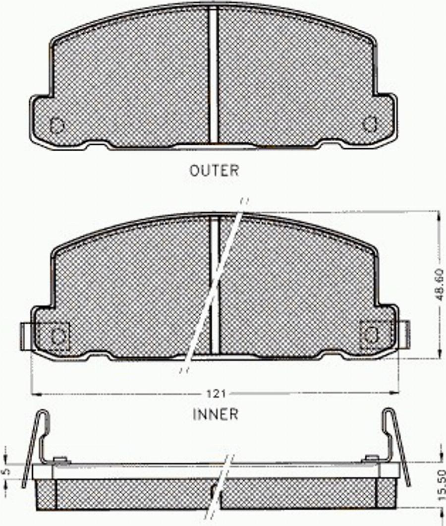 Pex 7270 - Тормозные колодки, дисковые, комплект avtokuzovplus.com.ua