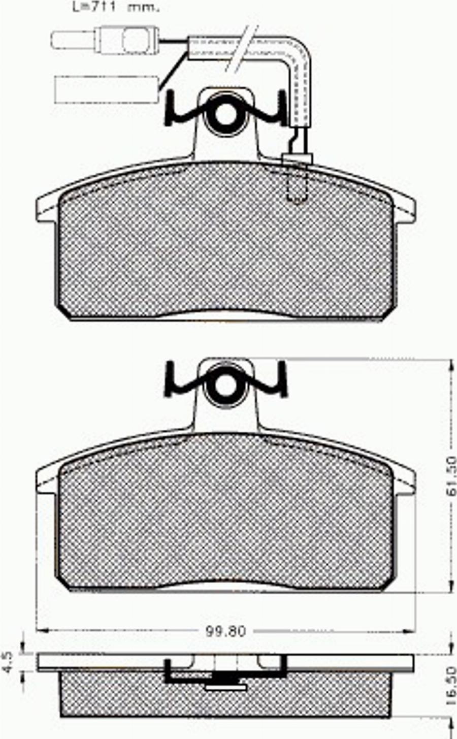 Pex 7313 - Тормозные колодки, дисковые, комплект avtokuzovplus.com.ua