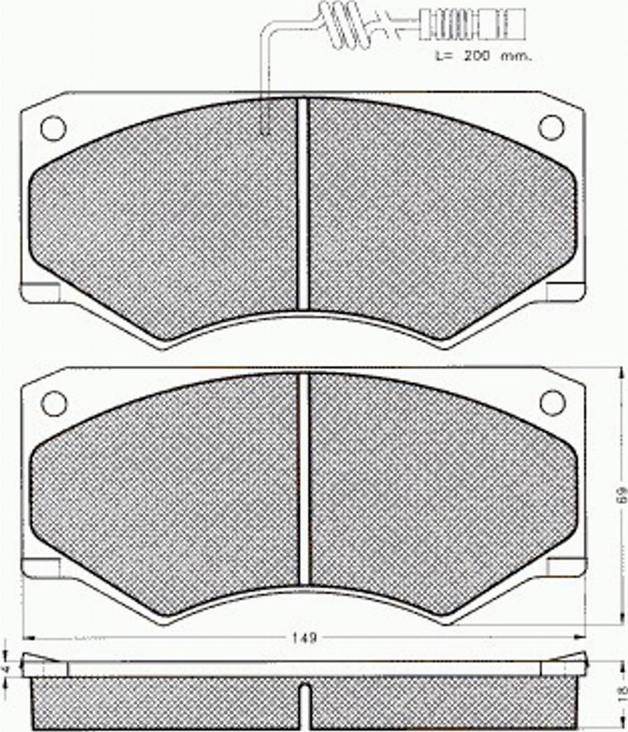 Pex 7.340 - Тормозные колодки, дисковые, комплект avtokuzovplus.com.ua