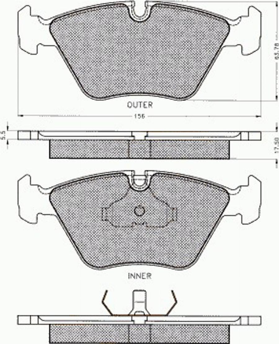 Pex 7350 - Тормозные колодки, дисковые, комплект avtokuzovplus.com.ua