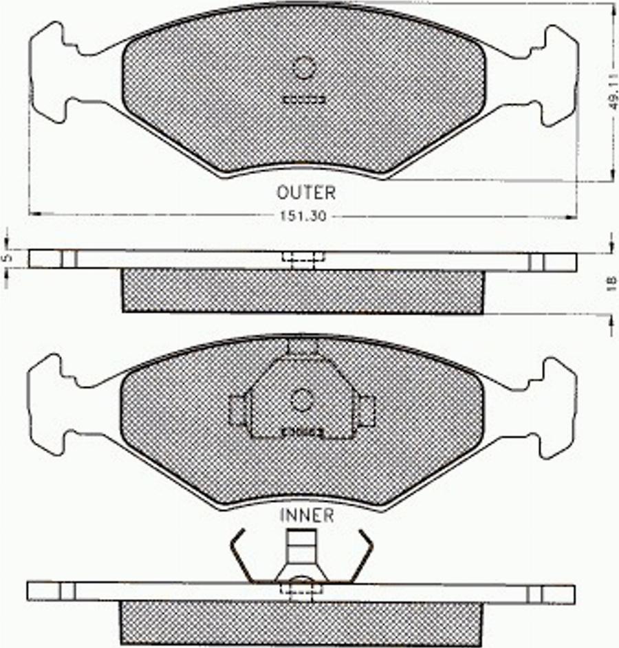 Pex 7359 - Тормозные колодки, дисковые, комплект avtokuzovplus.com.ua