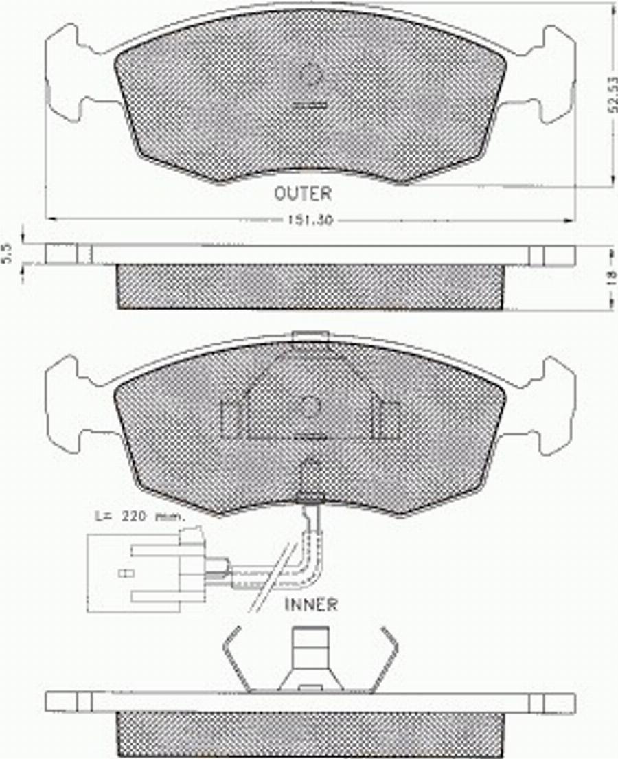 Pex 7371 - Тормозные колодки, дисковые, комплект avtokuzovplus.com.ua