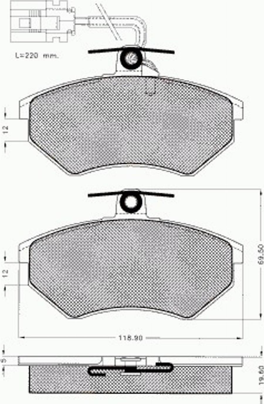 Pex 7391 - Тормозные колодки, дисковые, комплект avtokuzovplus.com.ua