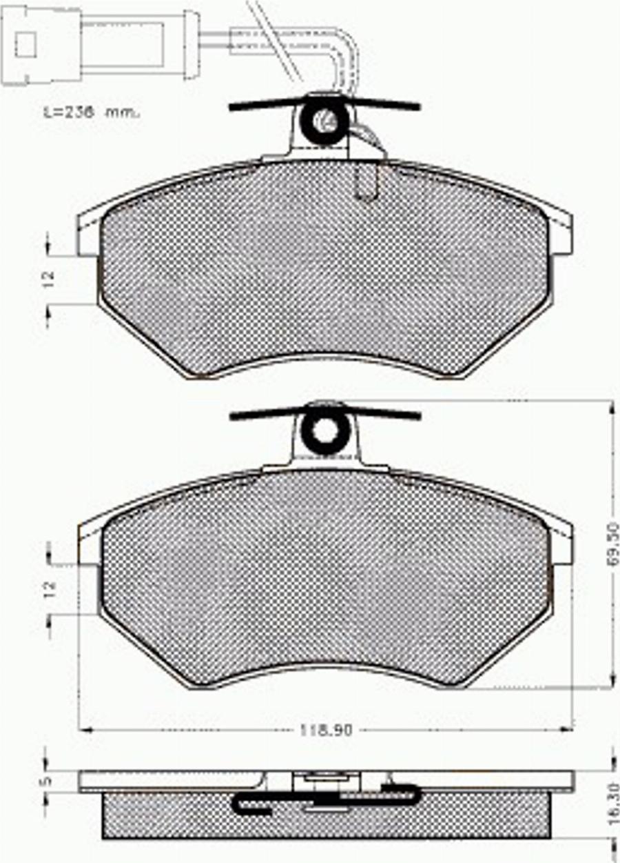 Pex 7393 - Тормозные колодки, дисковые, комплект avtokuzovplus.com.ua