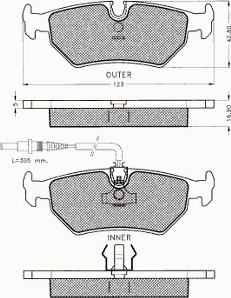 Pex 7409 - Тормозные колодки, дисковые, комплект avtokuzovplus.com.ua