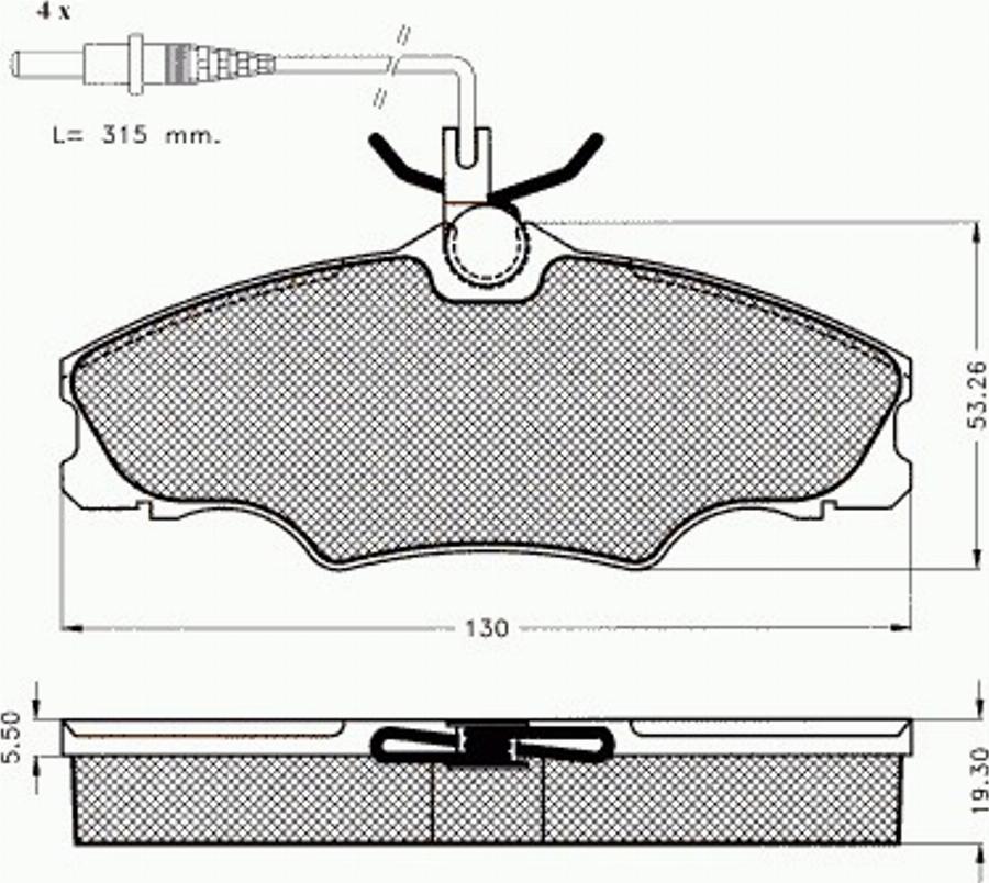 Pex 7419 - Тормозные колодки, дисковые, комплект avtokuzovplus.com.ua