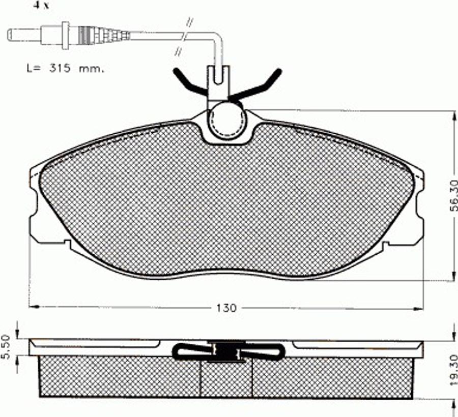 Pex 7420 - Тормозные колодки, дисковые, комплект avtokuzovplus.com.ua