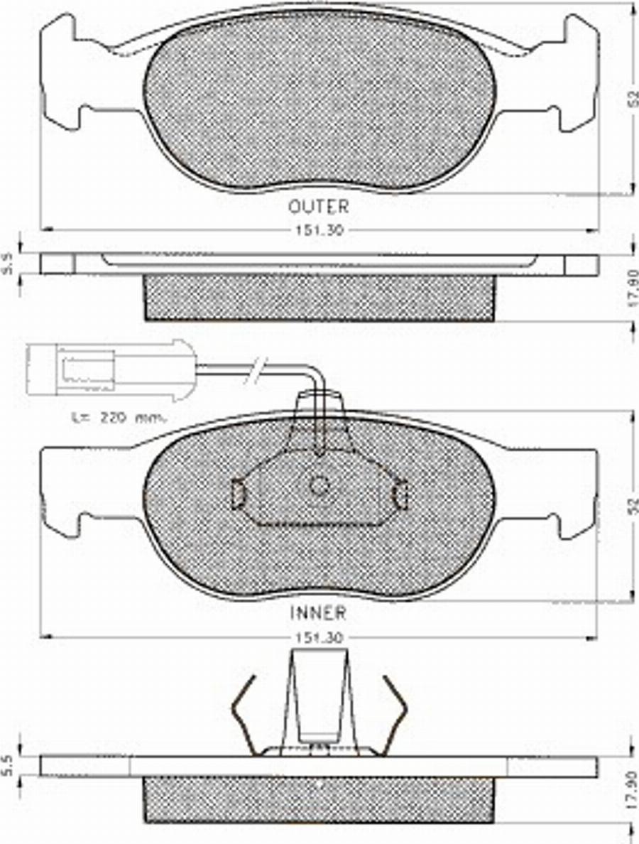 Pex 7432S - Тормозные колодки, дисковые, комплект avtokuzovplus.com.ua