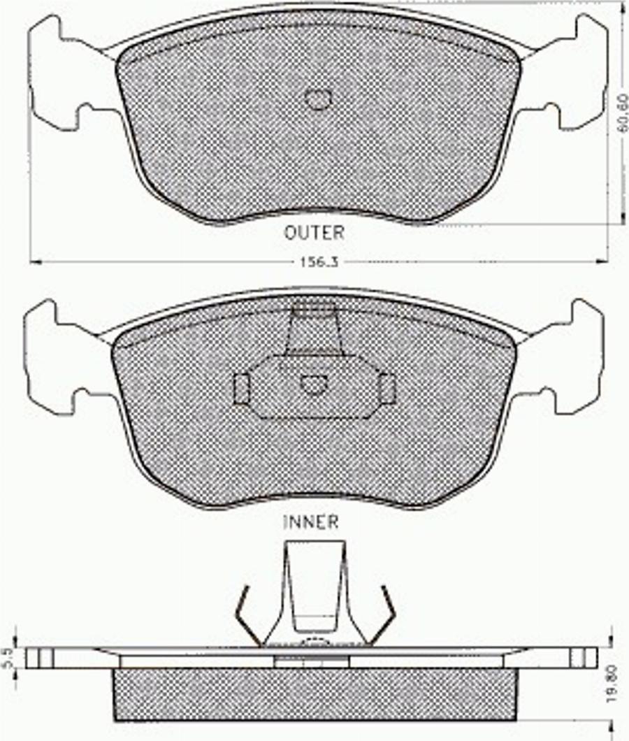 Pex 7451 - Тормозные колодки, дисковые, комплект avtokuzovplus.com.ua