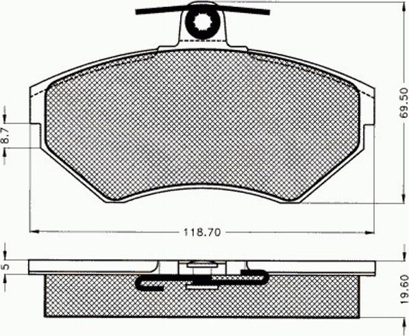 Pex 7455 - Гальмівні колодки, дискові гальма autocars.com.ua