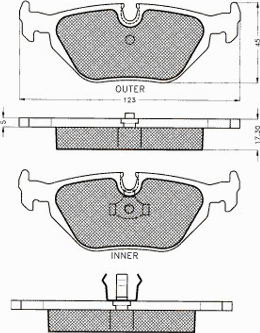 Pex 7462S - Тормозные колодки, дисковые, комплект avtokuzovplus.com.ua