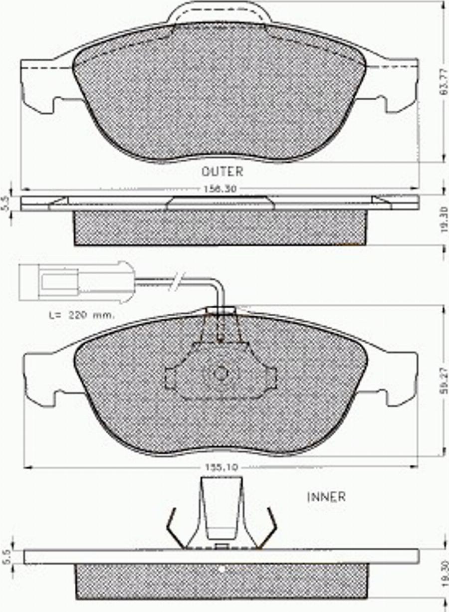 Pex 7474 - Тормозные колодки, дисковые, комплект avtokuzovplus.com.ua