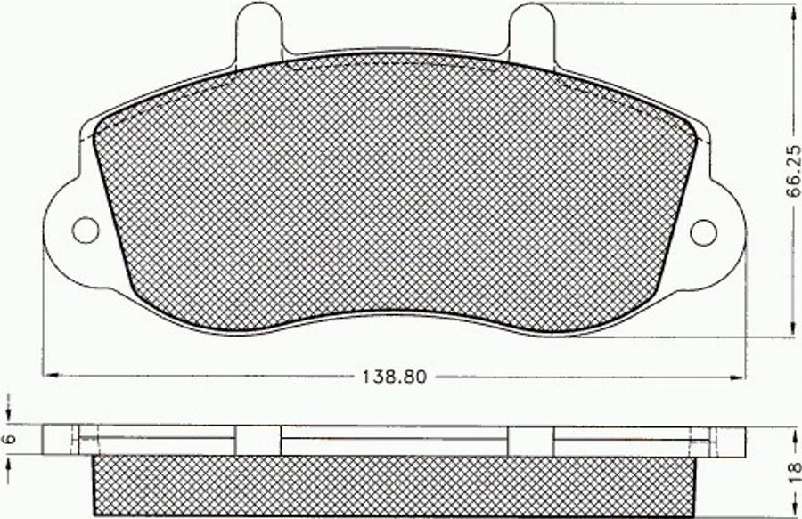 Pex 7.480 - Тормозные колодки, дисковые, комплект avtokuzovplus.com.ua