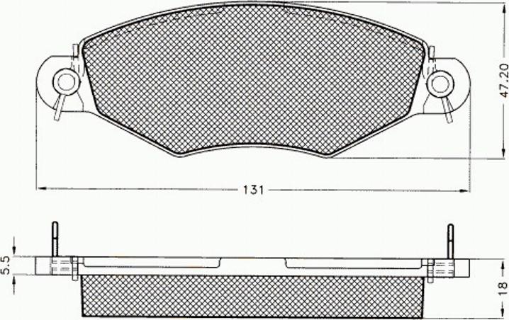 Pex 7.492 - Тормозные колодки, дисковые, комплект avtokuzovplus.com.ua