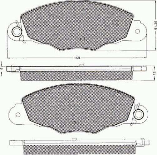 Pex 7502 - Тормозные колодки, дисковые, комплект avtokuzovplus.com.ua